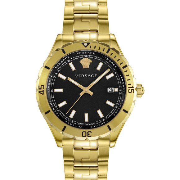 Mens Versace Golden 42mm Bracelet Watch